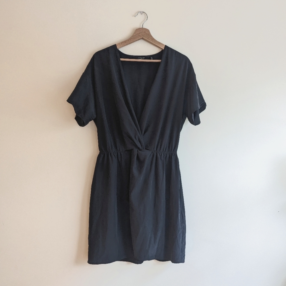& Other Stories - Twist Front Dress - Navy - 12